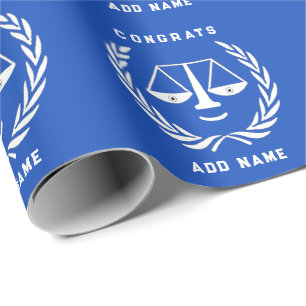 Papier Cadeau Cadeau de fin d'études de droit unique