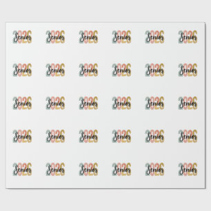 Papier Cadeau Cadeau de fin d'études pour senior 2026 Diplômé se
