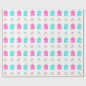 Papier Cadeau Cadeau de jumeaux bébé fille et garçon (Plat)