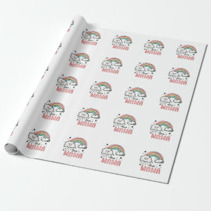 Papier Cadeau Cadeau de la fête des mères J'aime maman