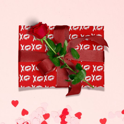 Papier Cadeau Cadeau de la Saint-Valentin XOXO