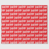 Papier Cadeau Cadeau de la Saint-Valentin XOXO (Plat)