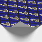 Papier Cadeau Cadeau de Lacrosse Bleu (Coin)