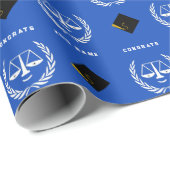 Papier Cadeau Cadeau de l'école de droit créative (Coin rond)