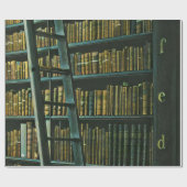 Papier Cadeau cadeau de lecture vintage (Plat)