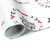 Papier Cadeau Cadeau de logo personnalisé de marque professionne (Coin rond)