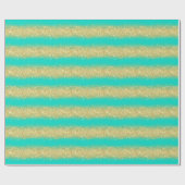 Papier Cadeau Cadeau de luxe Populaire Turquoise Gold Parties sc (Plat)
