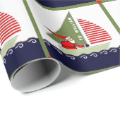 Papier Cadeau Cadeau de Noël (Coin rond)