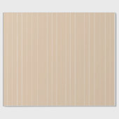 Papier Cadeau Cadeau de Noël à rayures beige (Plat)