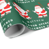 Papier Cadeau Cadeau de Noël créatif de baseball (Coin rond)