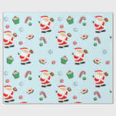 Papier Cadeau cadeau de Noël de baseball (Plat)