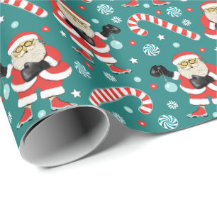 Papier Cadeau Cadeau de Noël de boxe