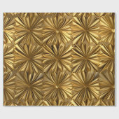 Papier Cadeau Cadeau de Noël de Champagne d'or de luxe (Plat)