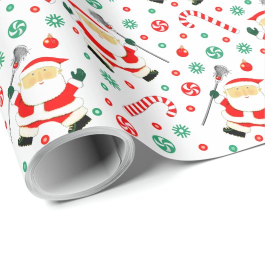 Papier Cadeau Cadeau de Noël de crosse (Coin rond)