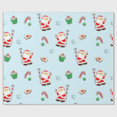 Papier Cadeau Cadeau de Noël de crosse (Plat)