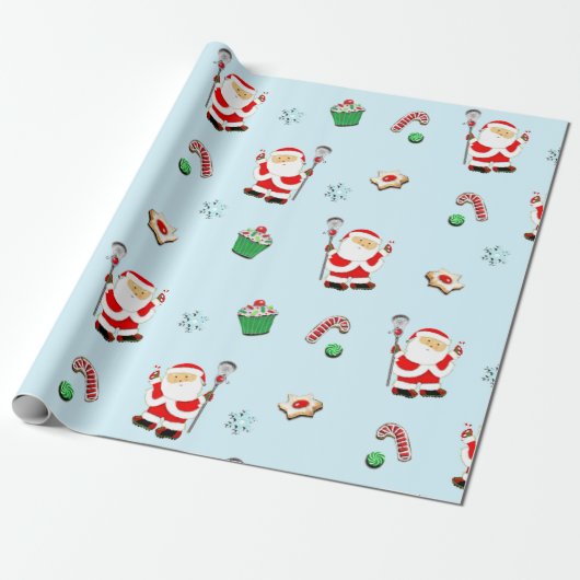 Papier Cadeau Cadeau de Noël de crosse (Déroulé)