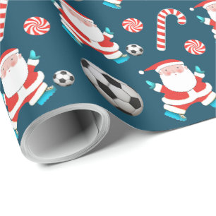 Papier Cadeau Cadeau de Noël de football