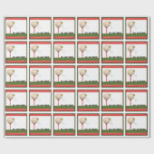 Papier Cadeau Cadeau de Noël de golf (Plat)