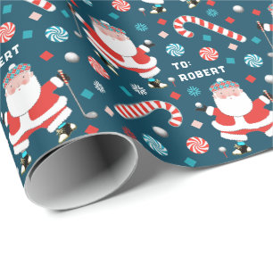 Papier Cadeau Cadeau de Noël de golf