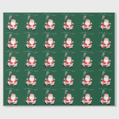 Papier Cadeau Cadeau de Noël de la fête de la crosse (Plat)