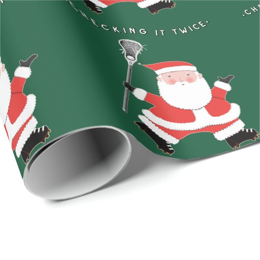 Papier Cadeau Cadeau de Noël de la fête de la crosse (Coin rond)