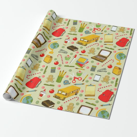 Papier Cadeau Cadeau de Noël de l'enseignant (Déroulé)