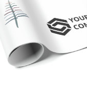 Papier Cadeau Cadeau de Noël de l'entreprise personnalisée (Coin rond)