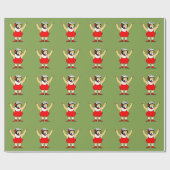 Papier Cadeau Cadeau de Noël de lutte (Plat)