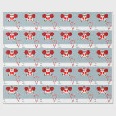 Papier Cadeau Cadeau de Noël de meneuse de claque (Plat)