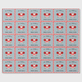 Papier Cadeau Cadeau de Noël de meneuse de claque (Plat)