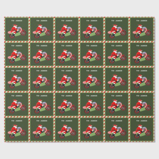 Papier Cadeau Cadeau de Noël de moto (Plat)