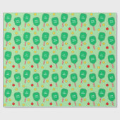 Papier Cadeau Cadeau de Noël de pickleball (Plat)