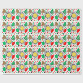 Papier Cadeau Cadeau de Noël de pickleball (Plat)