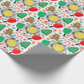 Papier Cadeau Cadeau de Noël de pickleball (Coin)