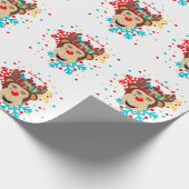 Papier Cadeau cadeau de noël de singe renne (Coin)