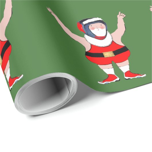 Papier Cadeau Cadeau de Noël de vacances de lutte (Coin rond)