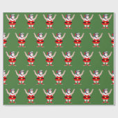 Papier Cadeau Cadeau de Noël de vacances de lutte (Plat)