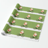Papier Cadeau Cadeau de Noël de vélo de cycliste (Déroulé)