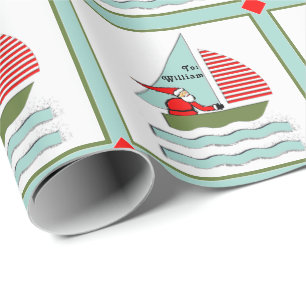 Papier Cadeau Cadeau de Noël de voile personnalisé