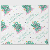 Papier Cadeau Cadeau de Noël d'entreprise Ho Ho Ho vert (Plat)