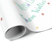 Papier Cadeau Cadeau de Noël d'entreprise Ho Ho Ho vert (Coin rond)