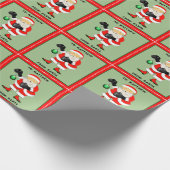 Papier Cadeau Cadeau de Noël drôle de boxe (Coin)