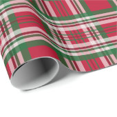 Papier cadeau cadeau de Noël en rouge gras (Coin rond)