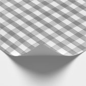 Papier Cadeau Cadeau de Noël gris blanc d'aquarelle Buffalo Chec (Coin)