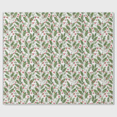 Papier Cadeau cadeau de Noël Holly Berries (Plat)
