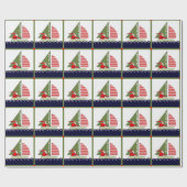 Papier Cadeau Cadeau de Noël pour la voile (Plat)