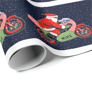Papier Cadeau Cadeau de Noël pour motard
