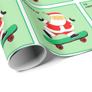 Papier Cadeau Cadeau de Noël pour skateboarding