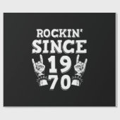 Papier Cadeau Cadeau de Noël | Rockin depuis 1970 (Plat)