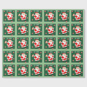 Papier Cadeau Cadeau de Noël Rugby (Plat)